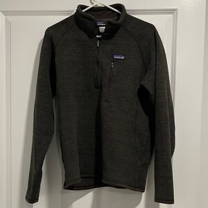 Patagonia Dark Gray Quarter-Zip Fleece